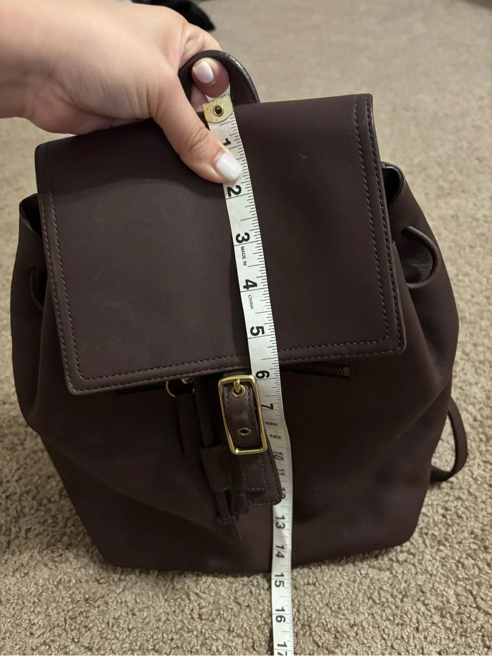 Coach Classic Dark Brown Leather Backpack NoE13-9827